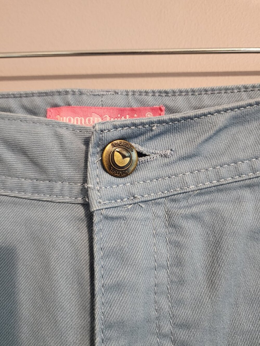 2/$30 Woman Within Modern Fit Blue Jean Shorts - Size 14W - Picture 5 of 11